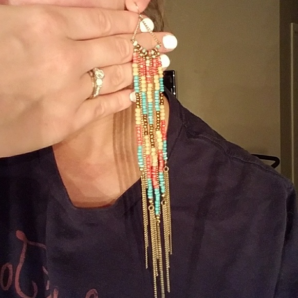 Jewelry - very funky long boho earnings